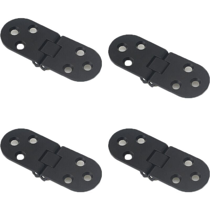 foto del prodotto 4 pezzi cerniere per tavolo pieghevole cerniere per porta dell armadio in lega di zinco, nero, cerniere per porta del mobile con bordo arrotondato