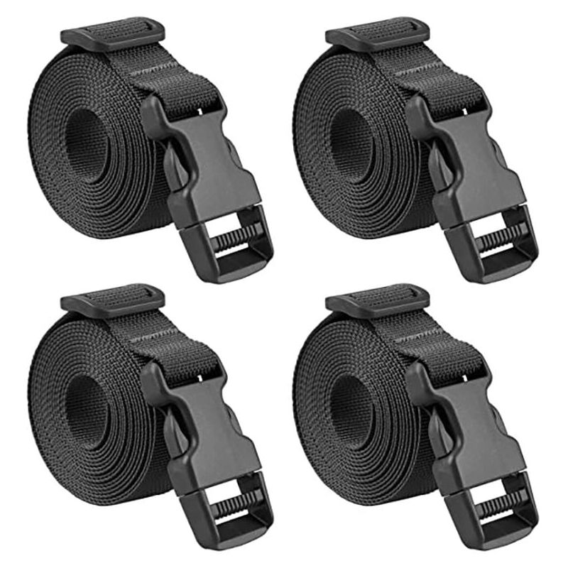 foto del prodotto 4 pezzi cinghia con fibbia a sgancio rapido 2,5x188 cm cinghia per valigia piccola cinghia a cricchetto in plastica per fissaggio bagagli in