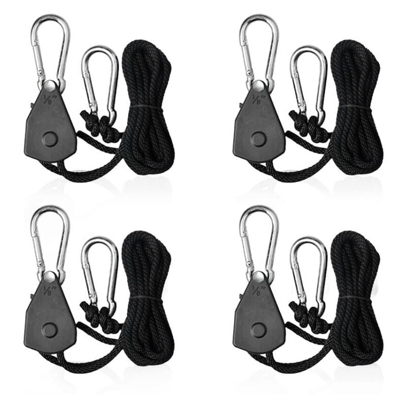 foto del prodotto 4 pezzi corde a cricchetto regolabili con ganci da 1 8 corda tenditore a cricchetto per tenda da sole per lampada o piante