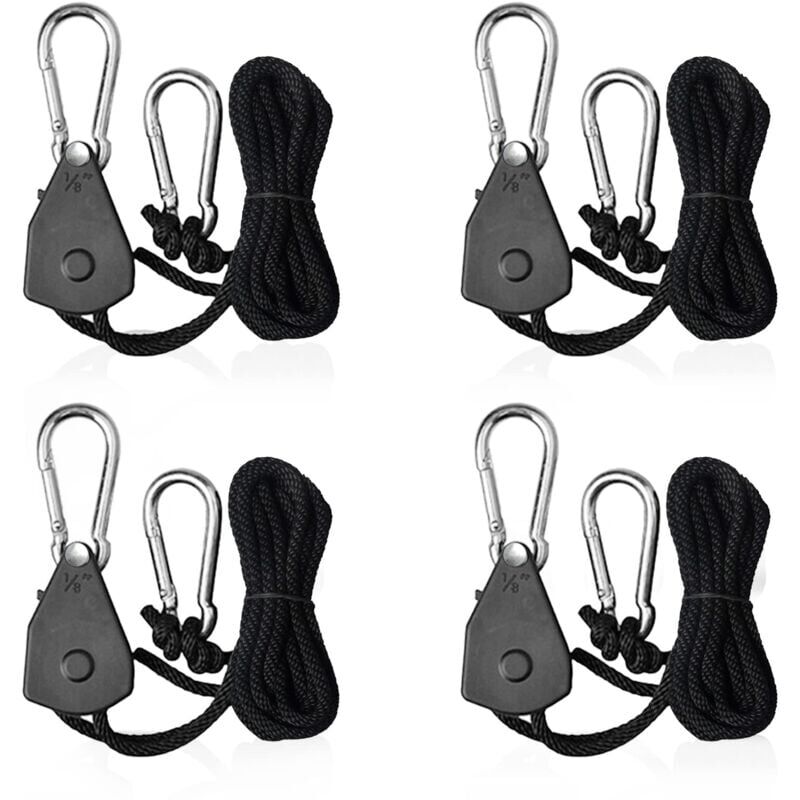 foto del prodotto 4 pezzi corde a cricchetto regolabili con ganci da 1 8 corda tenditore a cricchetto per vela ombreggiante per lampada o piante ymyny