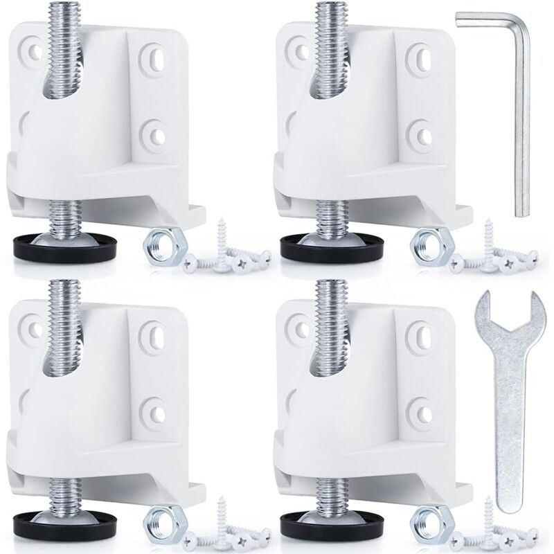 foto del prodotto 4 pezzi di livellatore di sollevamento, livellatore per gambe di mobili, piedini di livellamento con controdado e viti per banco da lavoro, tavolo,