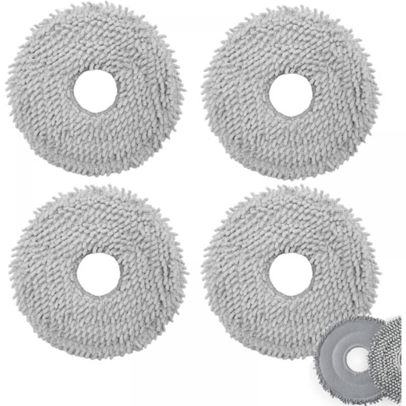 foto del prodotto 4 pezzi di panni per mocio per roborock q revo per roborock p10 parti di ricambio per aspirapolvere, panni per mocio lavabili e riutilizzabili
