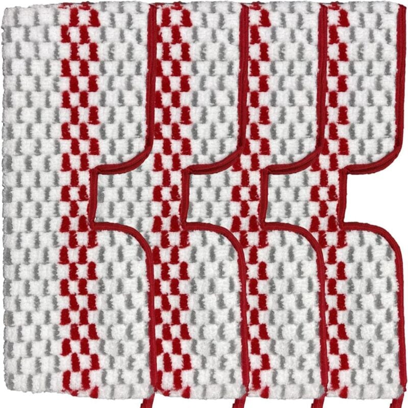 foto del prodotto 4 pezzi di ricambio per vileda mop 12 spray max, mop 100 microfibra per scopa, riutilizzabile, adatto a tutti i tipi di pavimenti