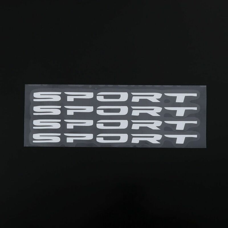 foto del prodotto 4 pezzi kit adesivi rifrangenti alta visibilit scritta sport per cerchi auto colore bianco