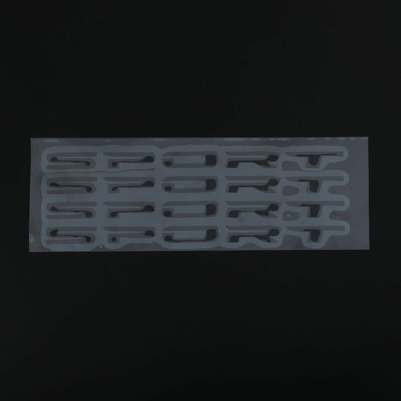 foto del prodotto 4 pezzi kit adesivi rifrangenti alta visibilit scritta sport per cerchi auto colore nero