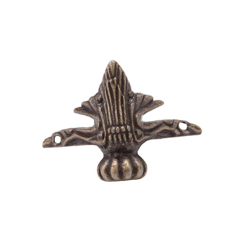 foto del prodotto 4 pezzi mini antico portagioie protettore d angolo scatola di legno protezione d angolo del piede decorativo