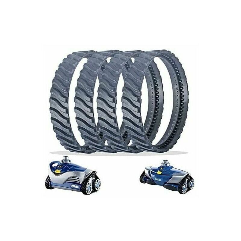 foto del prodotto 4 pezzi ruote di ricambio per pulitore per piscina nero r0526100 per zodiac baracuda mx6 mx8