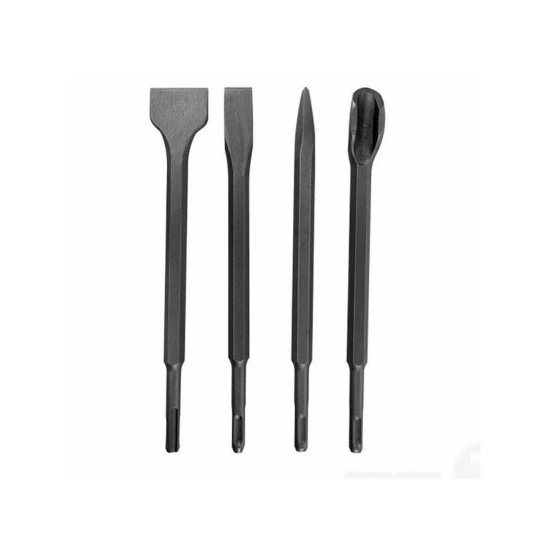 foto del prodotto 4 pezzi scalpelli per calcestruzzo cemento attacco sds plus set