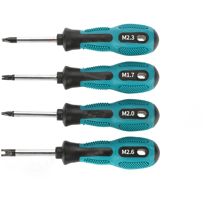 foto del prodotto 4 pezzi set set di cacciaviti punte per cacciavite magnetiche tipo forcella fissa u cacciavite a taglio magnetico cr-v kit di utensili manuali