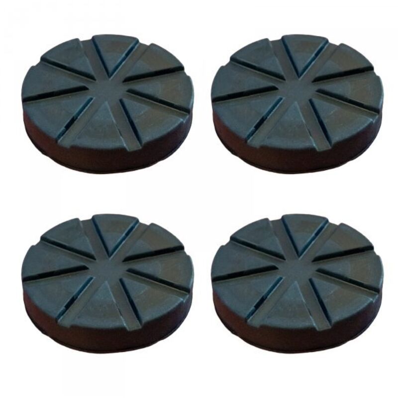 foto del prodotto 4 pezzi tamponi a cuffia in gomma tondo per ponti sollevatori diametro 123mm spessore 22mm