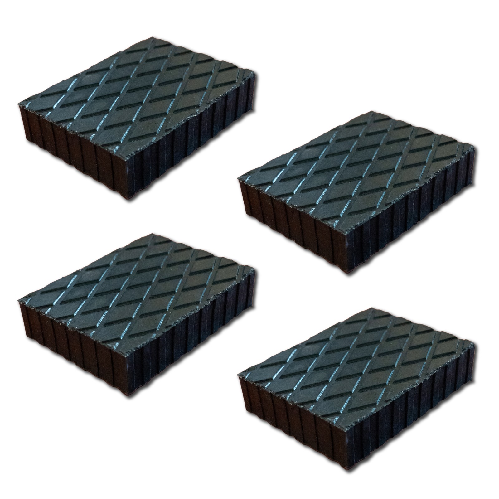 foto del prodotto 4 pezzi tamponi in gomma per ponti sollevatori 160x120x40mm