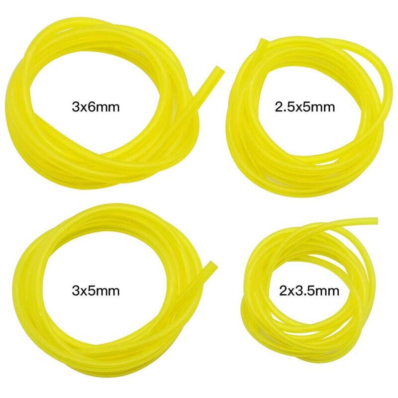 foto del prodotto 4 pezzi tubi carburante lunghezza 1,5 m tubo carburante universale attrezzi da giardino giallo trasparente per soffiatore decespugliatore motosega