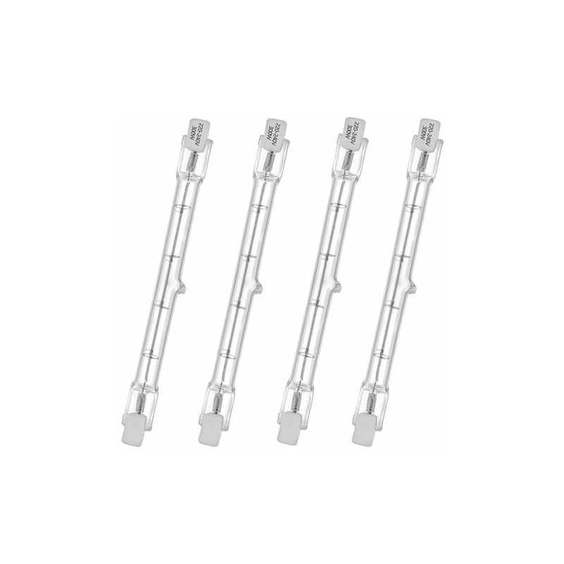 foto del prodotto 4 pezzi tubo alogeno haloline, attacco r7s, lampada alogena t3, 230 v, 300 watt, 118 mm, bianco caldo, 2800 k lablanc