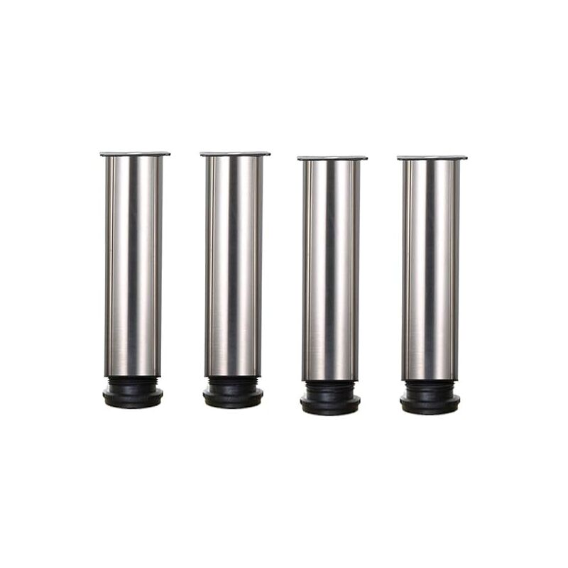 foto del prodotto 4 piedini regolabili altezza 200 mm gambe per mobili addensate gambe per tavolo gambe per mobili, acciaio inossidabile spazzolato, altezza regolabile