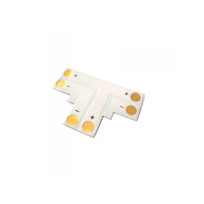 foto del prodotto 4 pz connettore passo 10mm forma t per allungare e curvare striscia led mono colore larghezza 10mm