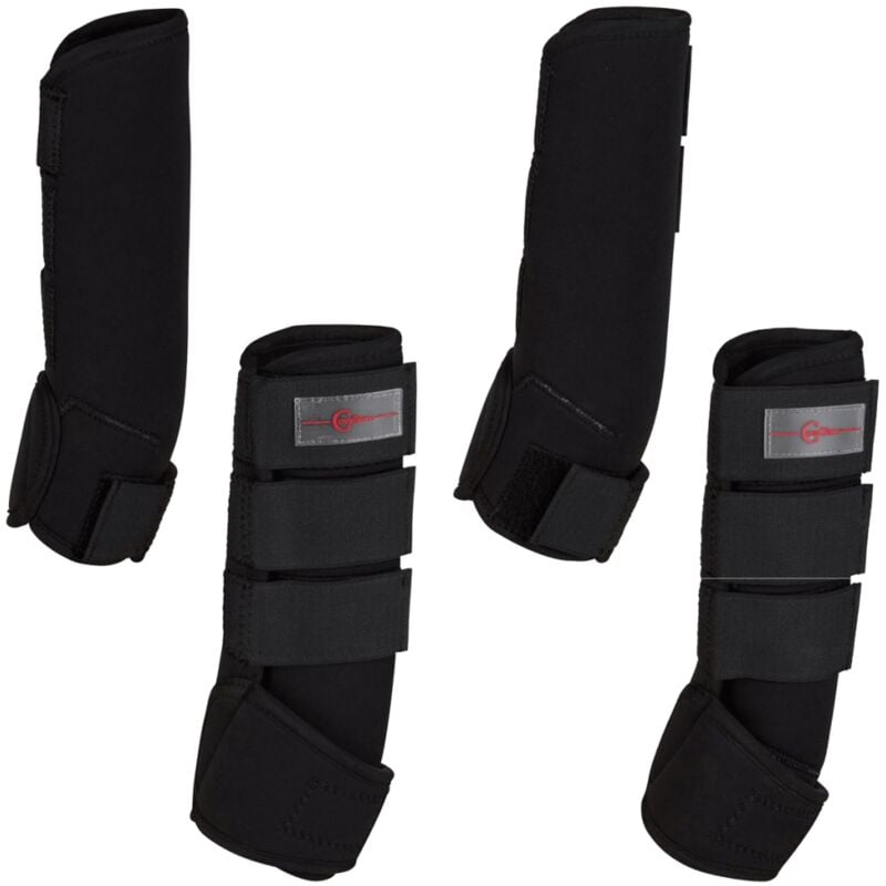 foto del prodotto 4 pz set paranocche per cavalli neri 320133 kerbl