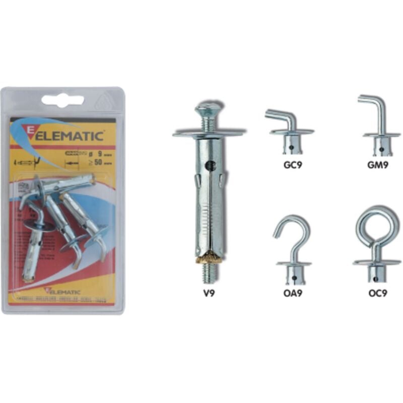 foto del prodotto 4 pz tasselli t61 oa9 fischer elematic tassello gancio 9x40 mm