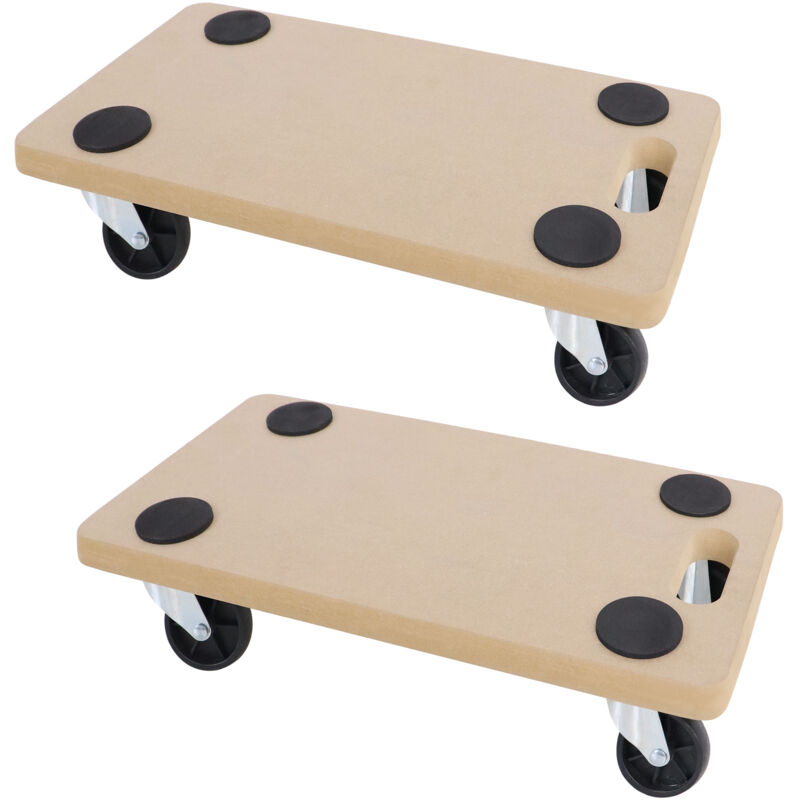 foto del prodotto 4 rotelle per il trasporto antiscivolo, 58 x 29 cm, per traslochi e officine, inclusi cuscinetti in gomma, per il trasporto di mobili aufun