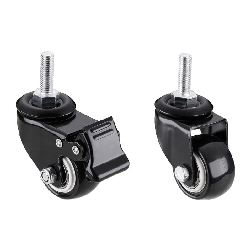 foto del prodotto 4 ruote girevoli 40mm, ruote per mobili, di cui 2 con freno, carrelli, armadi, ripiani bebusingoto