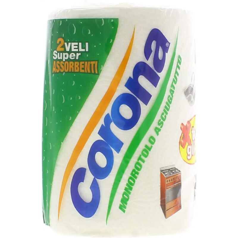 foto del prodotto 4 x bobina monorotolo corona ascgiugatutto 2 veli carta strappo milleusi