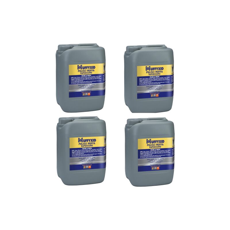 foto del prodotto 4 x faren muffyxid muffycid antimuffa interni esterni contro alghe muschi licheni 5 lt