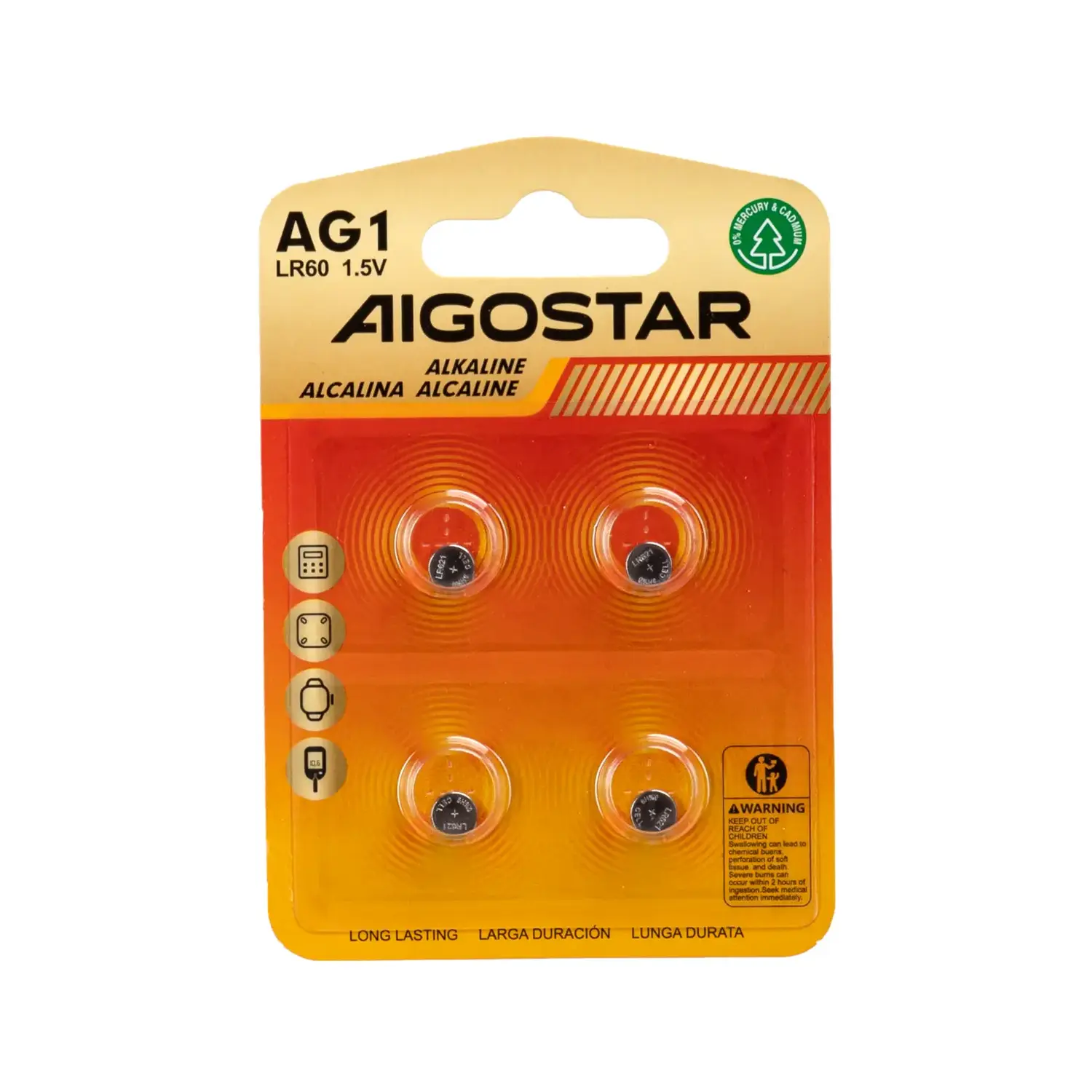 foto del prodotto 4 x pila batteria a bottone orologio lr621 ag1 364 1,55v
