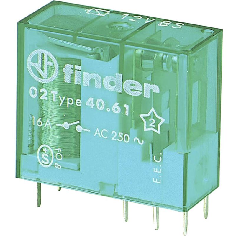 foto del prodotto 40.61.6.024.4000 rel per pcb 24 v ac, 24 v dc 16 a 1 scambio 1 pz. finder