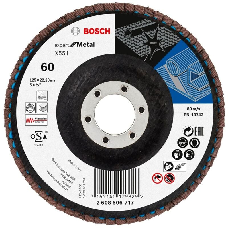 foto del prodotto 40 dischi abrasivi x551 expert for metal + beanie set (per metallo, acciaio, ghisa, diametro di 125 mm, grana 40/60/80, m14, accessori professionali per smerigliatrice angolare) - bosch