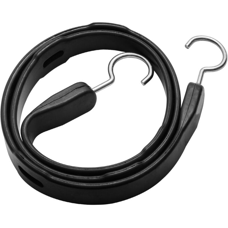 foto del prodotto 40 in corda elastica piatta, cinghie nere resistenti da 20 mm con ganci a s in acciaio, corda elastica elastica da 4 pezzi per carichi, teloni,