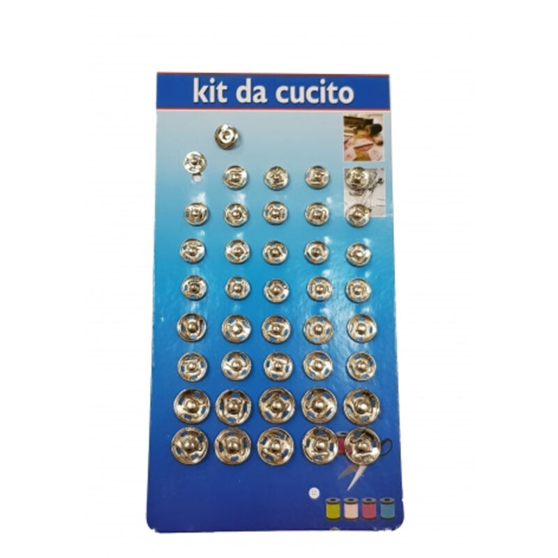 foto del prodotto 40 paia ciappette apri chiudi bottoni automatici a pressione in acciaio sarta trade shop traesio