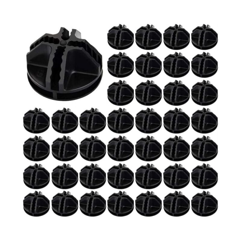 foto del prodotto 40 pezzi nero connettori per cubi in plastica abs, connettori per armadietti, connettori per armadietti, cubo di filo modulare, cubo di griglia per