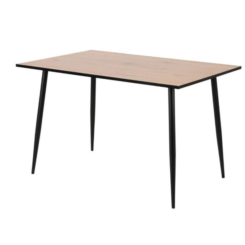 foto del prodotto tavolo norsica 289, quercia naturale nero, 75x80x120cm, senza, pannello di fibra a media densit , metallo