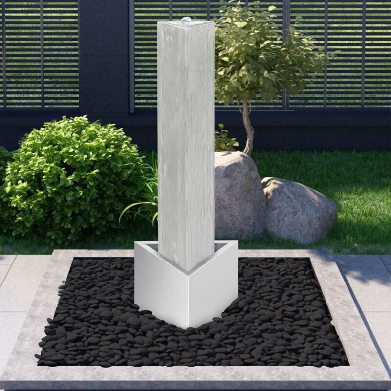 foto del prodotto furniture limited fontana da giardino argento 37,7x32,6x110 cm