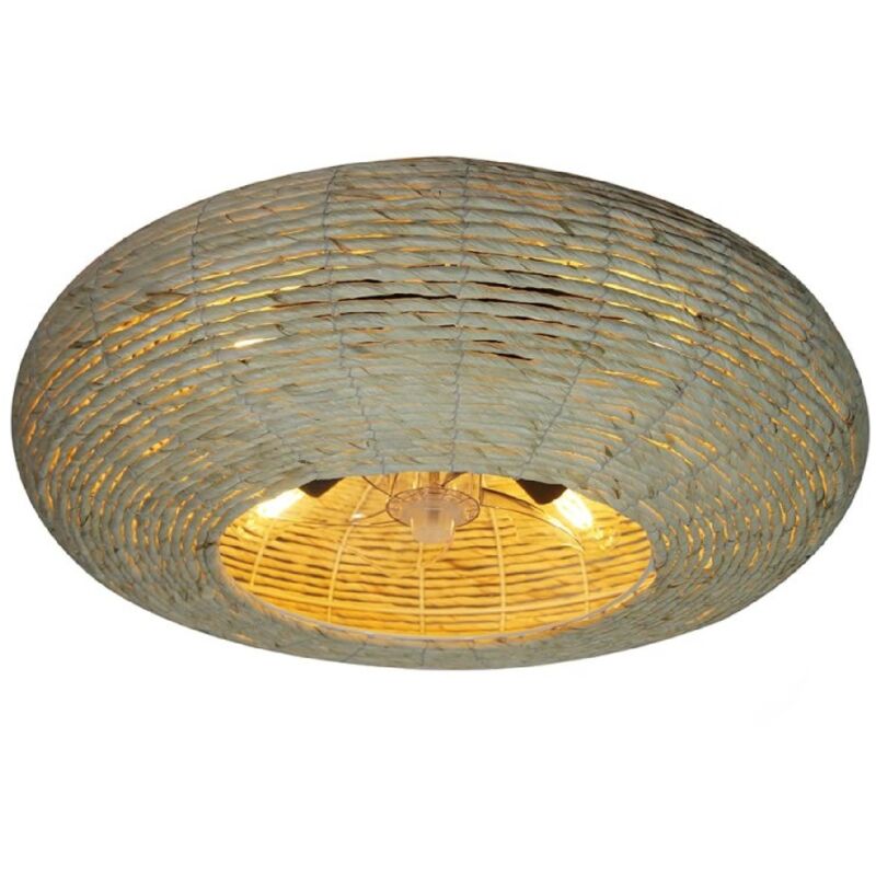 foto del prodotto ventilatori da soffitto energysilence lampaero 600 natural wicker cecotec