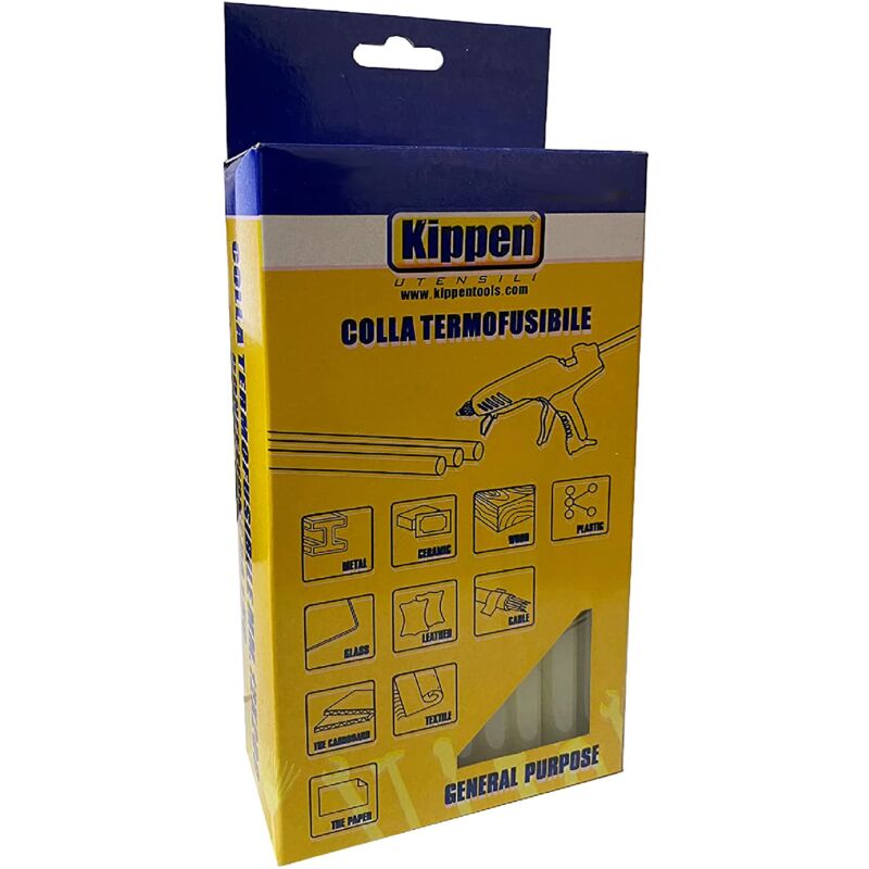 foto del prodotto 4002x confezione da 1 kg di colla a caldo in stick. dimensioni 11x200 mm kippen