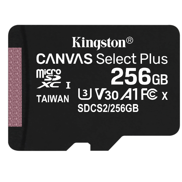 immagine 0 del prodotto kingston technology scheda micsdxc canvas select plus 100r a1 c10 da 256gb confezione singola senza adattatore