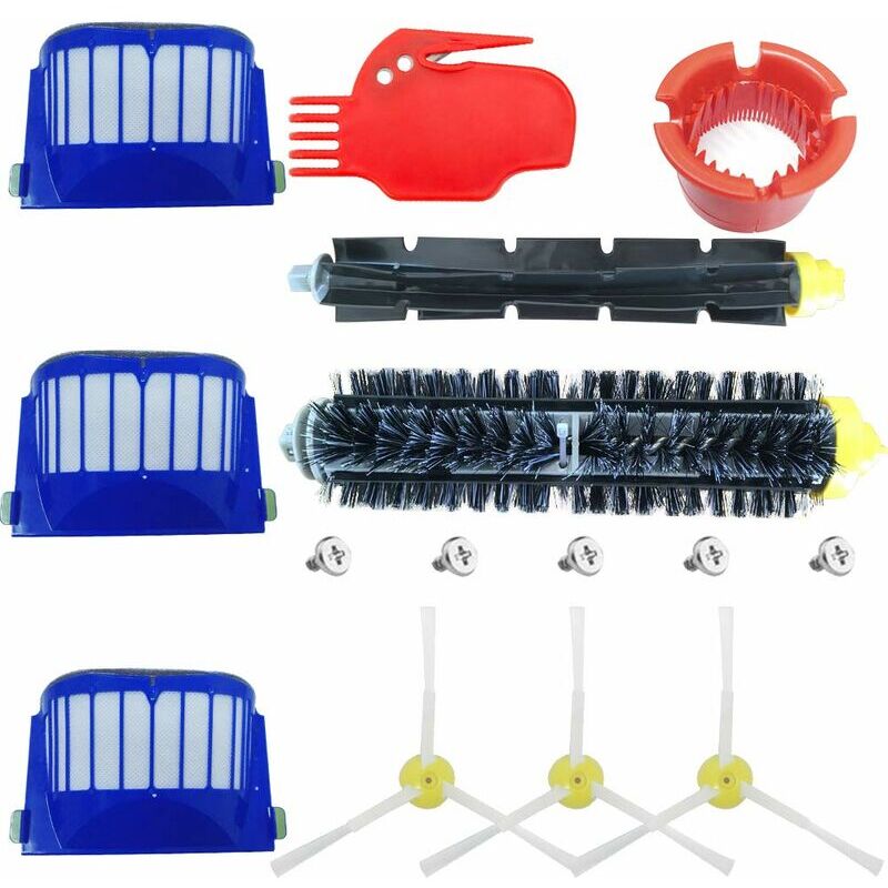 foto del prodotto dk accessorio per irobot roomba serie 600 kit di manutenzione con spazzole e filtri per 600 605 610 615 616 620 621 625 630 631 632 650 651 660 670