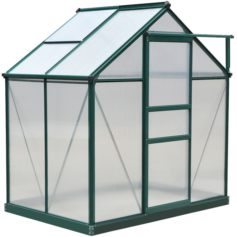 foto del prodotto outsunny serra per orto e giardino con finestra e porta scorrevole