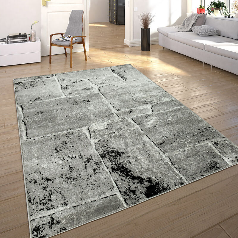 foto del prodotto paco home tappeto moderno trendy m lange motivo a onde grigio nero crema eccezionale 120x170 cm