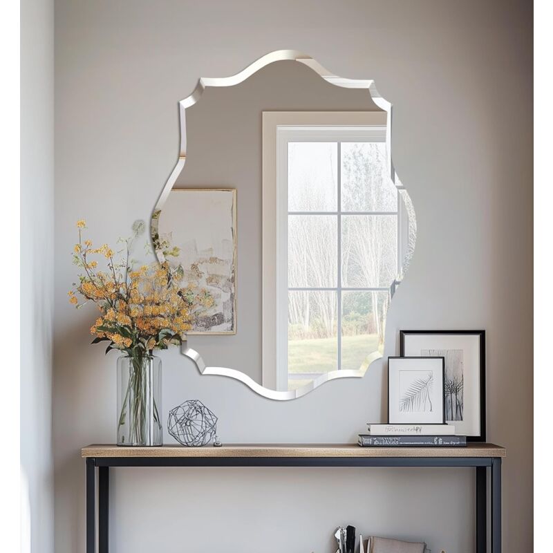 foto del prodotto specchio da bagno decorativo ingresso da parete irregolare 70x50cm