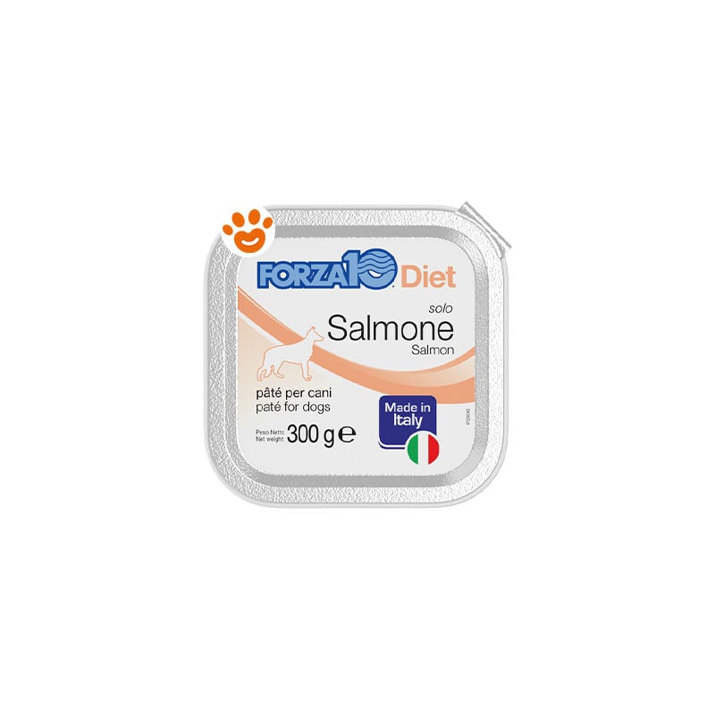 foto del prodotto dog solo diet salmone dog solo diet salmone vaschetta da 300 gr forza10