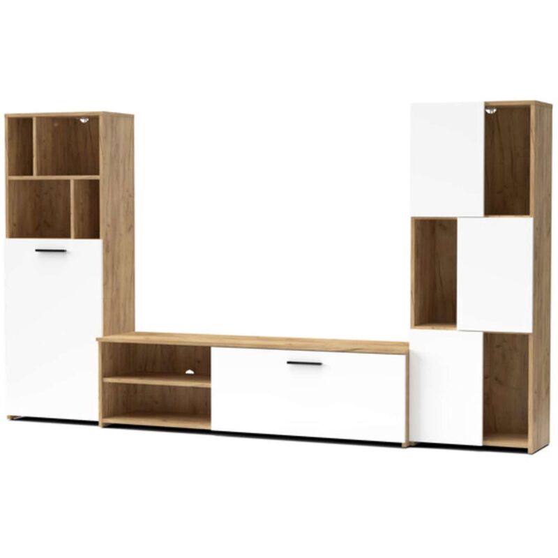 foto del prodotto capaldo parete attrezzata joy cm 240x35x137 rovere gold bi