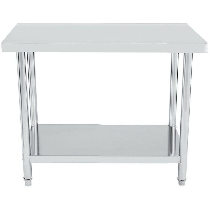 foto del prodotto bc elec wt120 tavolo da cucina, piano di lavoro in acciaio inox 120x60cm, ideale per cucina, ristorante, gastronomia, tavolo da taglio