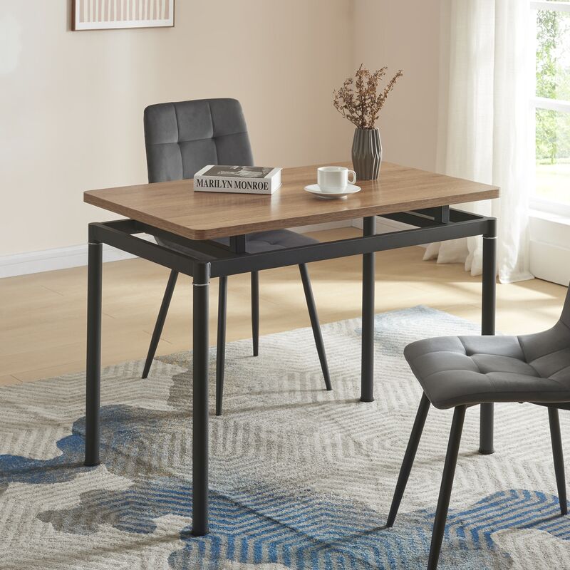 foto del prodotto tavolo da sala pranzo hemnes effetto rovere 100 x 60 cm en.casa 