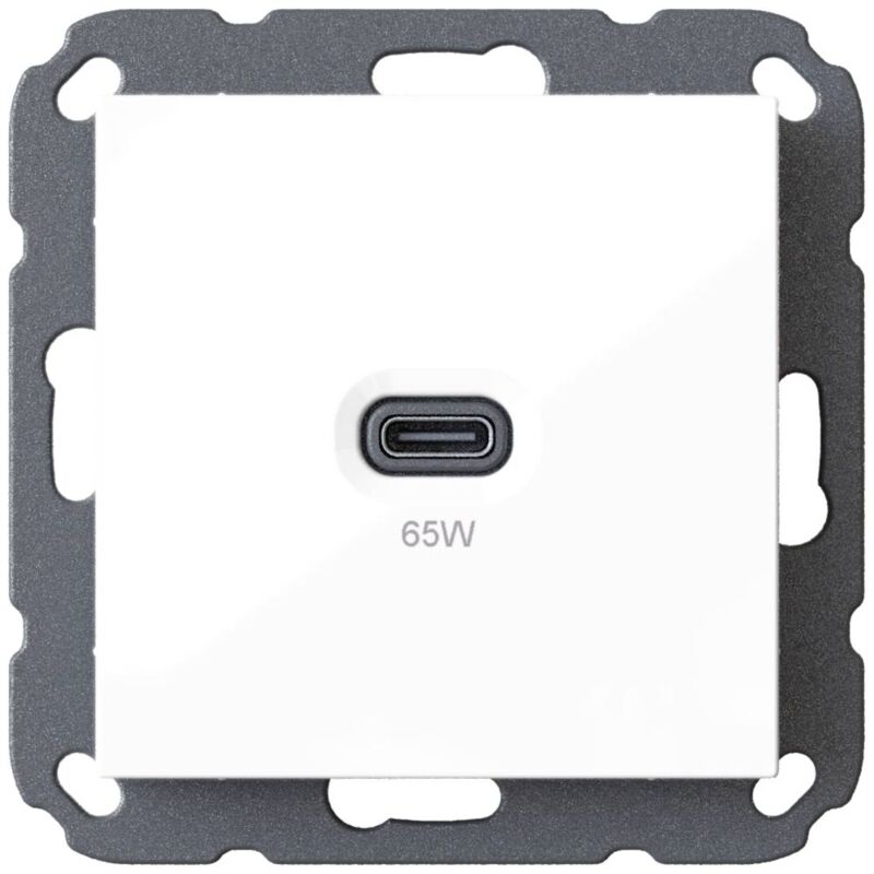 foto del prodotto ehmann 6560x0000 presa di ricarica usb bianco