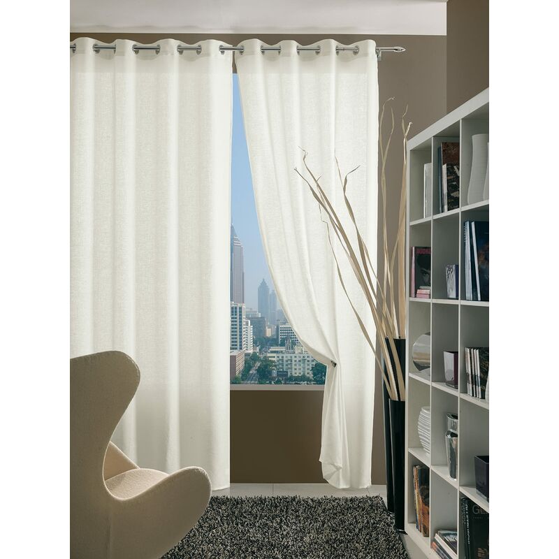 foto del prodotto home collection tif116 tenda tiffany, poliestere, naturale, 140x280 cm