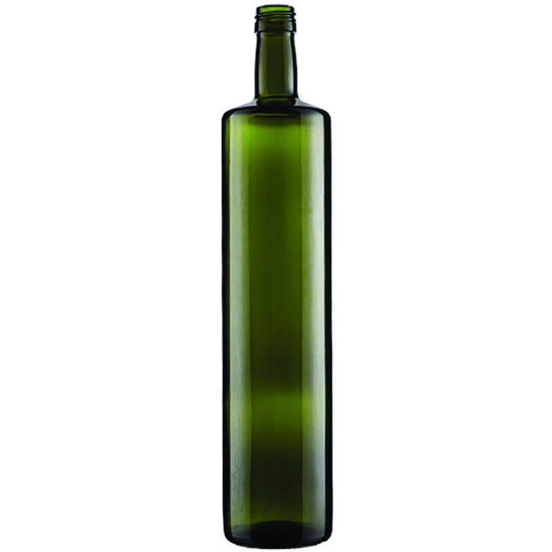 foto del prodotto bottiglia dorica cilindrica per olio verde capacit lt.0,75