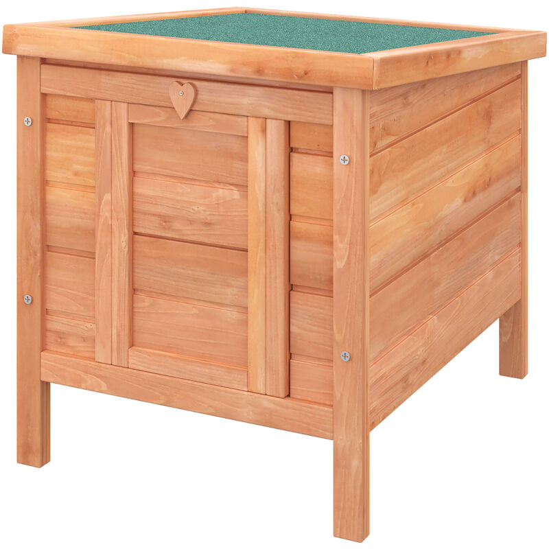 immagine 0 del prodotto pawhut gabbia per conigli in legno con tetto apribile in asfalto