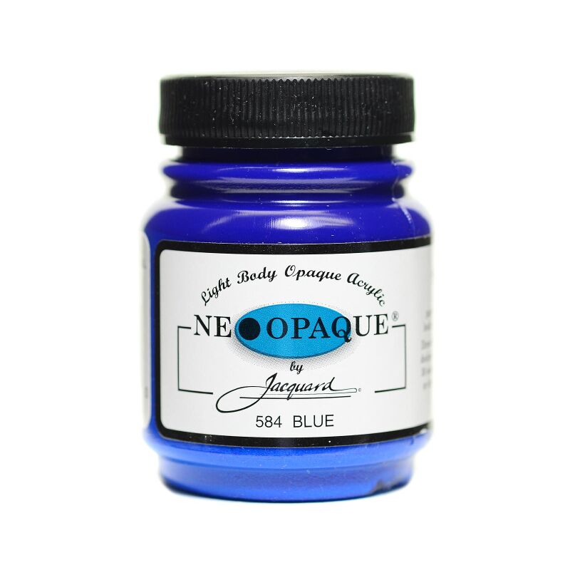foto del prodotto vernice acrilica neopaque jacquard color 584 azzurro