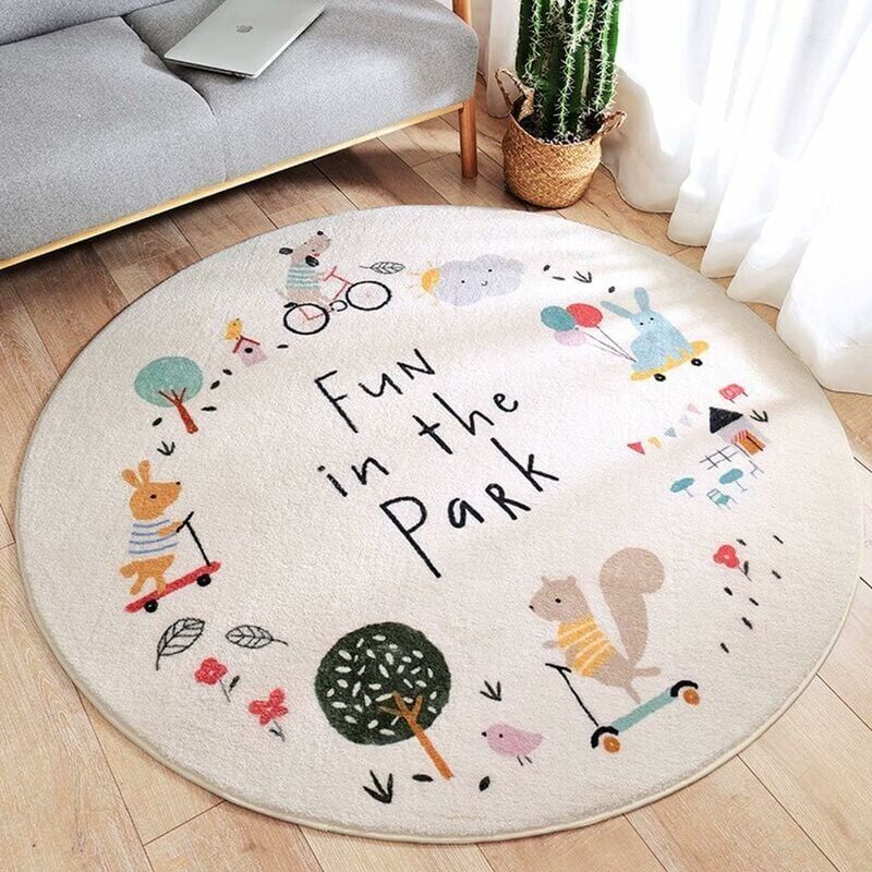 foto del prodotto readcly tappeto decorativo tappeti lavabili rotondi soffici grandi cuscinetti protettivi tappeti per bambini per soggiorno camera da letto